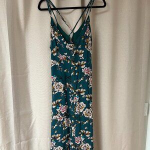 Summery Green Floral Dress